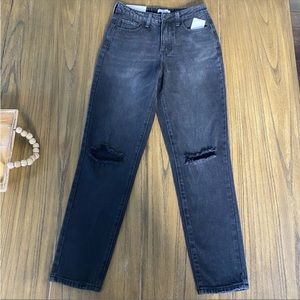 BP high rise black distressed jeans